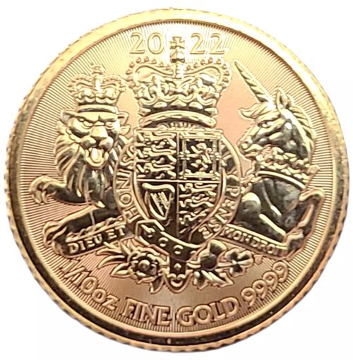 2022 Royal Mint 1/10 oz gold Royal Arms .9999 Fine Gold - Image 3