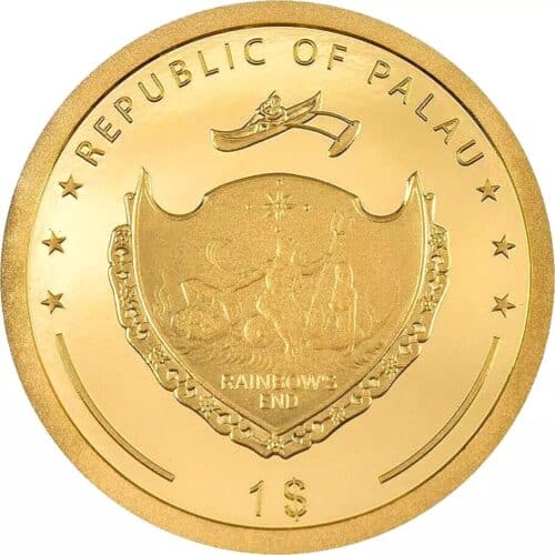 2023 Palau Four Leaf Clover 1 gram .9999 pure gold - Image 2