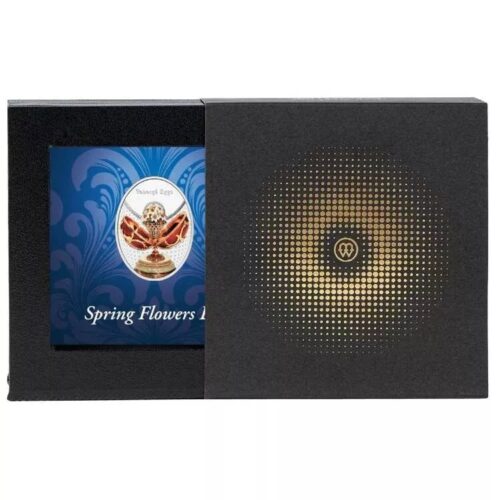 The 2024 Niue Faberge Egg Spring Flowers .999 Silver Proof Coin - Image 4