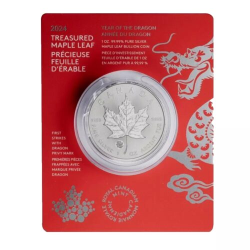 2024 Canadian Silver Maple Leaf First Strikes: Lunar Dragon Privy - Image 2