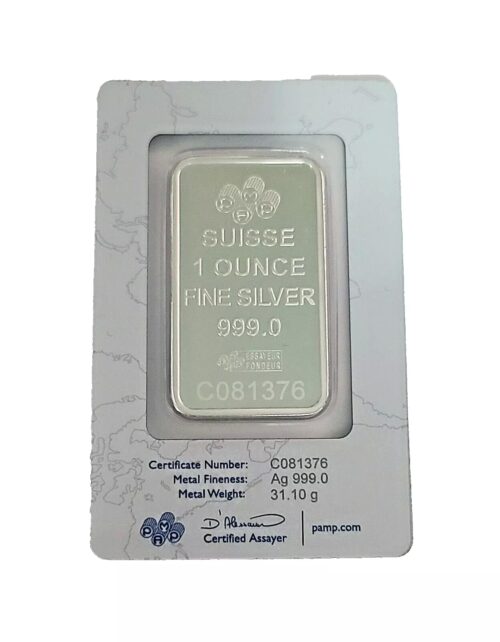 PAMP Suisse 1 oz Silver Bar - Fortuna Bar .999 Fine Silver - Image 2