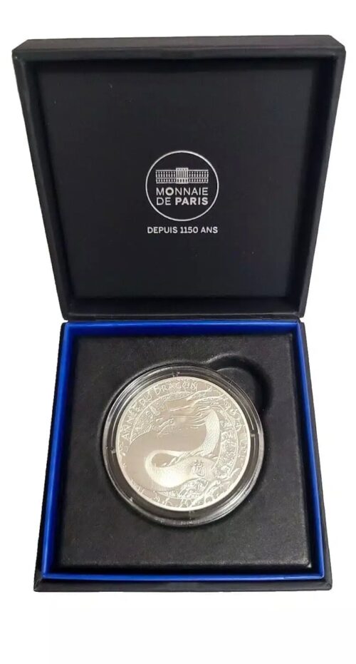 2024 France Silver Lunar Dragon HR Proof €10 Coin - Image 3