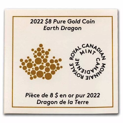 2022 Canada 1/20 oz Gold Earth Dragon Proof Coin - Image 4