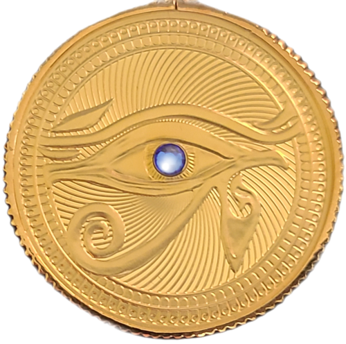 2024 Niue Eye of Horus $1 Silver Proof Coin/Pendant Gold Gilded - Image 3