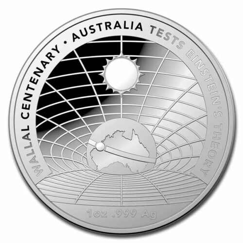 2022 Australia Tests Einstein's Theory $5 Silver Domed Proof Coin