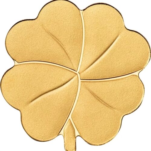 2022 1/2 Gram Palau Gold Four-Leaf Clover Shaped Coin - Image 2