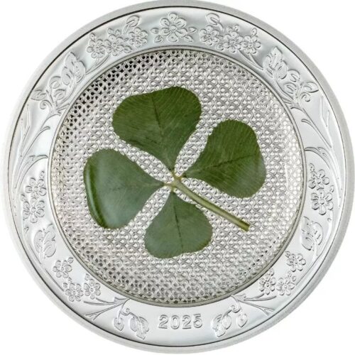 2025 Palau Four Leaf Clover Ounce of Luck 1 oz Silver Proof Coin