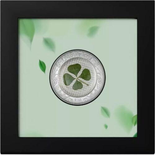 2025 Palau Four Leaf Clover Ounce of Luck 1 oz Silver Proof Coin - Image 3