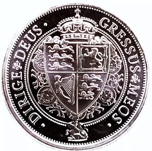 2022 St. Helena 1.25 oz Silver Spade Guinea Shield Coin
