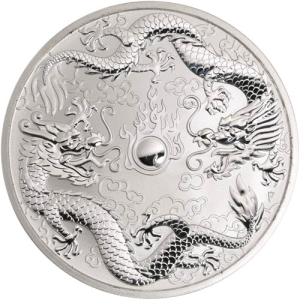2019 Australia 1 oz Silver Double Dragon Coin