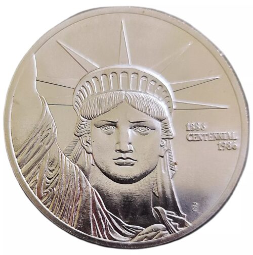 1986 Engelhard MTB 1 oz Liberty Trade Silver Round .999 - Image 5