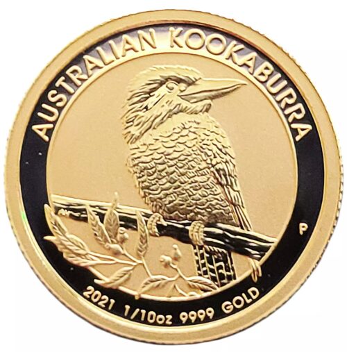 2021 Australia 1/10 oz Gold Kookaburra Gem Bu