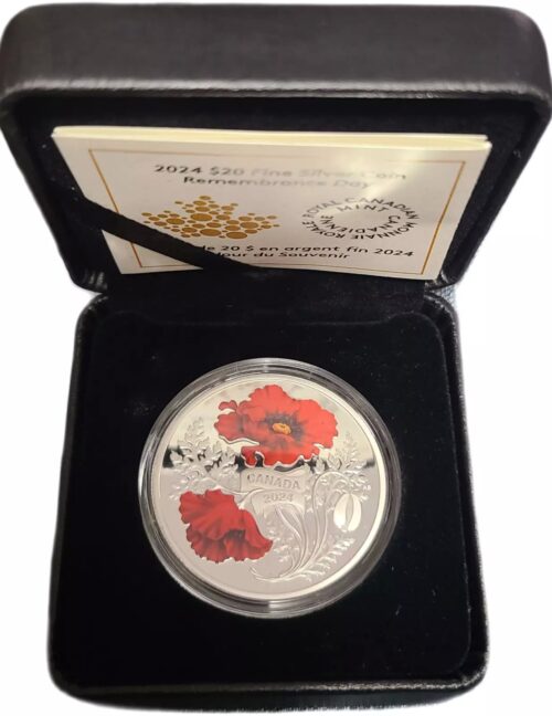 2024 Canada 1 oz Silver Remembrance Day Colorized Proof Coin - Image 3