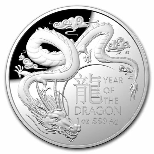 2024 Australian Domed Lunar Dragon 1oz Silver Proof Coin