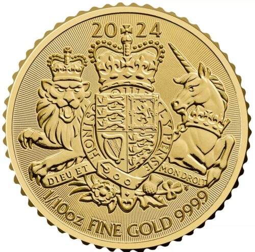 New 2024 British Royal Arms 1/10 oz Gold Coin