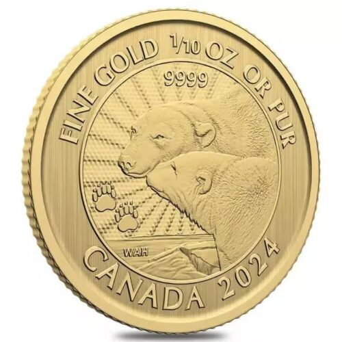 2024 Canada 1/10 oz Gold Majestic Polar Bears Coin - Image 2