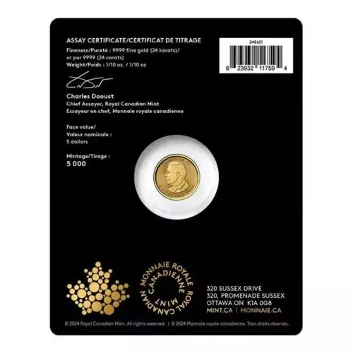 2025 Canada 1/10 oz Treasured Gold Maple Leaf Polar Bear Privy - Image 2