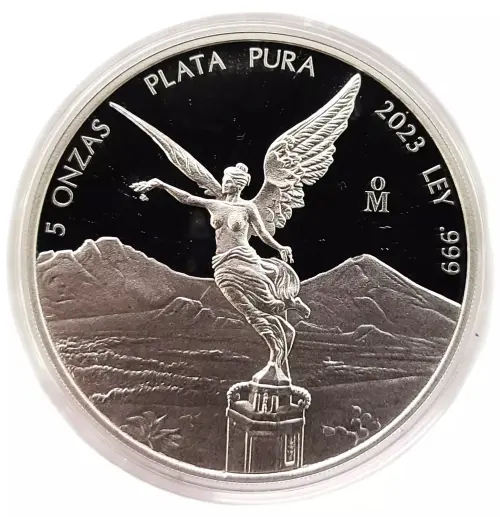 2023 Mexico 5 oz Silver Libertad Proof .999 Fine Gem Proof - Image 3