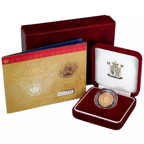 2002 Gold Proof Half Sovereign Queen Elizabeth II Golden Jubilee Coin - Image 2