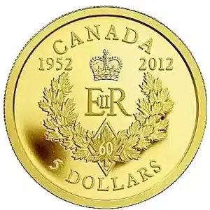 2012 Canada Queen’s Diamond Jubilee 1/10 oz Gold Proof Coin