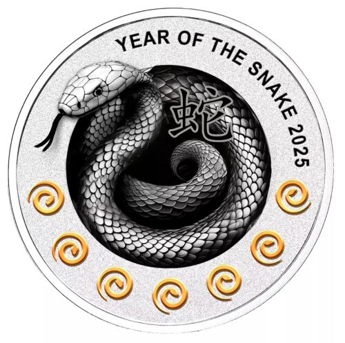 2025 Niue Lunar Snake Proof $1 Silver Coin .999 Mint of Poland