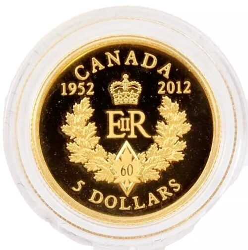 2012 Canada Queen’s Diamond Jubilee Royal Cypher 1/10 oz Gold Proof Coin