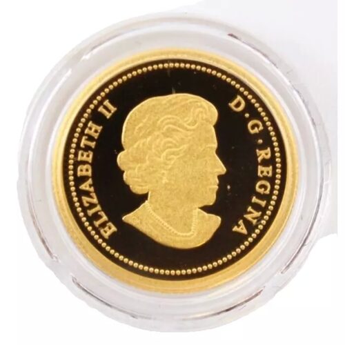 2012 Canada Queen’s Diamond Jubilee Royal Cypher 1/10 oz Gold Proof Coin - Image 2