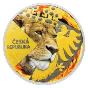 2024 Niue Burning Czech Lion 1 oz Silver Proof Special Edition