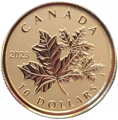 2023 Canadian $10 Everlasting Maple Leaf Proof- 1/20 oz Pure .9999 Gold Coin - Image 4