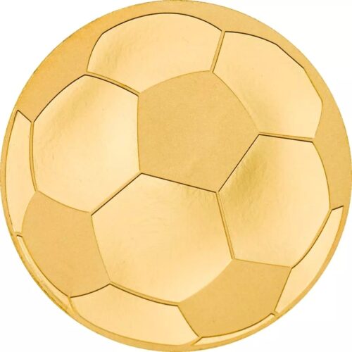 2022 Palau Soccer Ball $1 Gold Coin 0.5 Gram .999 Pure Gold - CIT