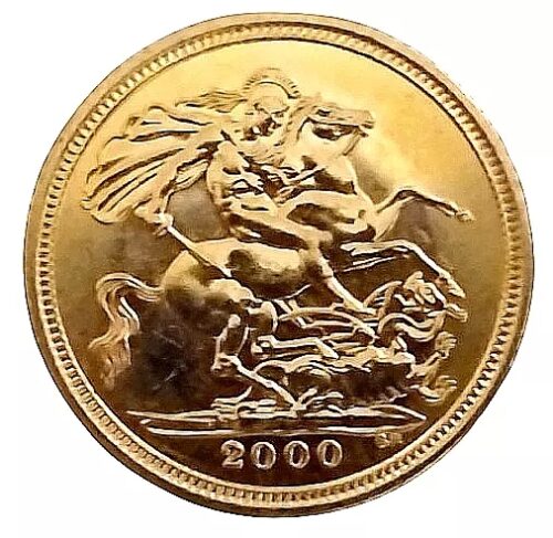 2000 British Half Gold Sovereign Bullion Coin