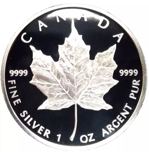 1989 Canada 1 oz Silver Maple Leaf Gem Proof 10th Anniversary