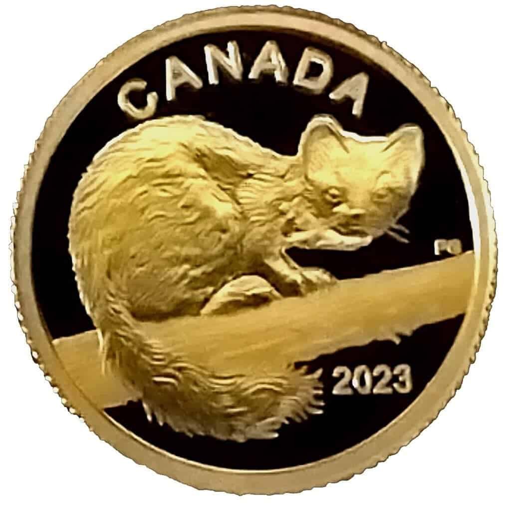 2023 Canada 1/20 oz The Curious Marten Proof Gold Coin