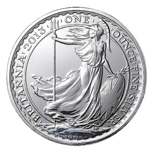 2013 UK 1 oz Silver £2 Britannia Coin Bu - .999 Fine Silver