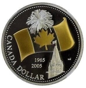 2005 Canadian National Flag 40th Anniversary Silver Proof Coin