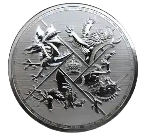 2024 UK 2 oz Silver Four Nations Coin Bu .9999