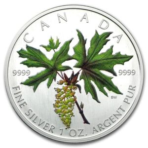 2005 Canada 1 oz Silver Colored Maple Leaf - RCM