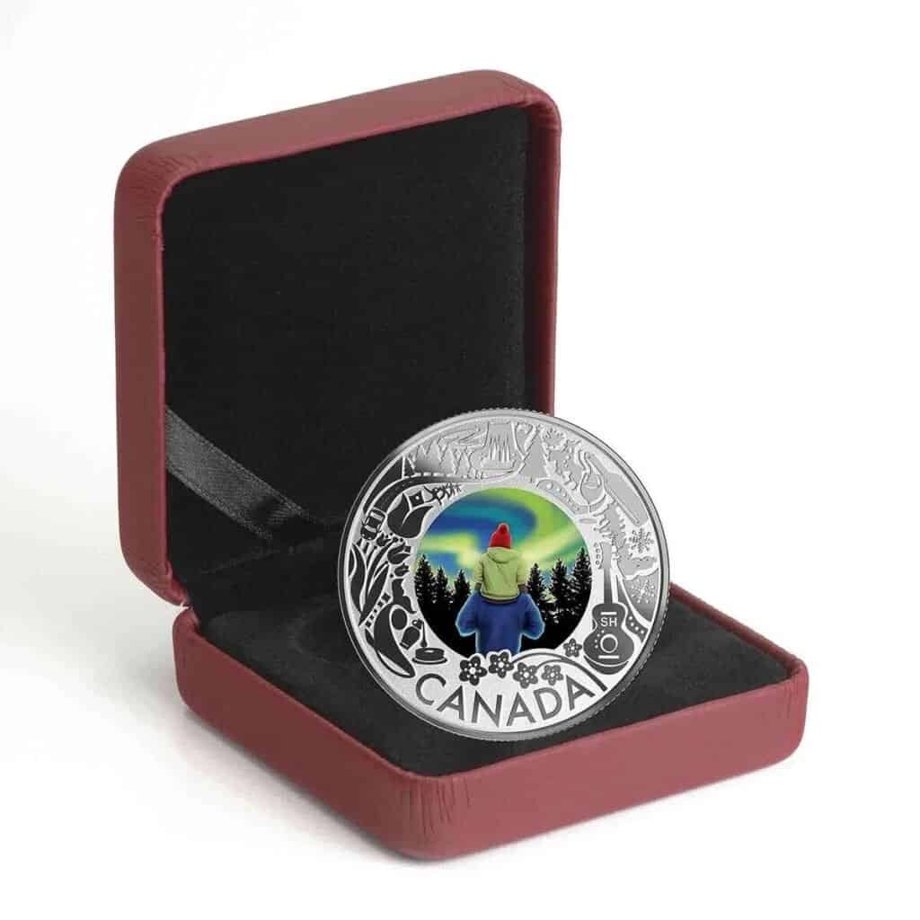 2019 Canada Aurora Borealis Silver $3 Coin - Celebrating Canada