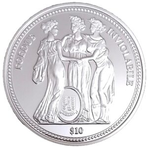 2022 BVI Three Graces Silver Proof Coin-Pobjoy Mint