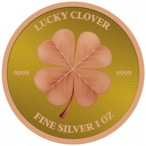 2023 Niue 1 oz Silver Lucky Clover $2 Coin-Rose Gold