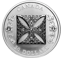 2022 Canada 1oz Silver Diamond Diadem $20 Proof Coin