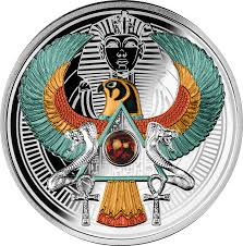 2024 Niue Silver Falcon of Tutankhamun $1 Coin Amber Insert