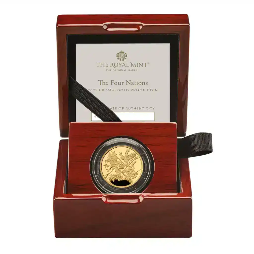 2025 Four Nations UK 1/4oz Gold Proof £25 Coin
