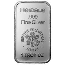 Heraeus Edelmetalle 1 oz Silver Bar .9999
