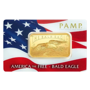 PAMP Suisse 1oz Bald Eagle Gold Bar .9999 Fine (in Assay)