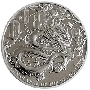 2024 Pitcairn Island Year of The Dragon 1 oz silver Proof Coin