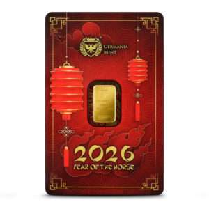 1gram germania mint year of the horse gold bar .9999 abs bullion .