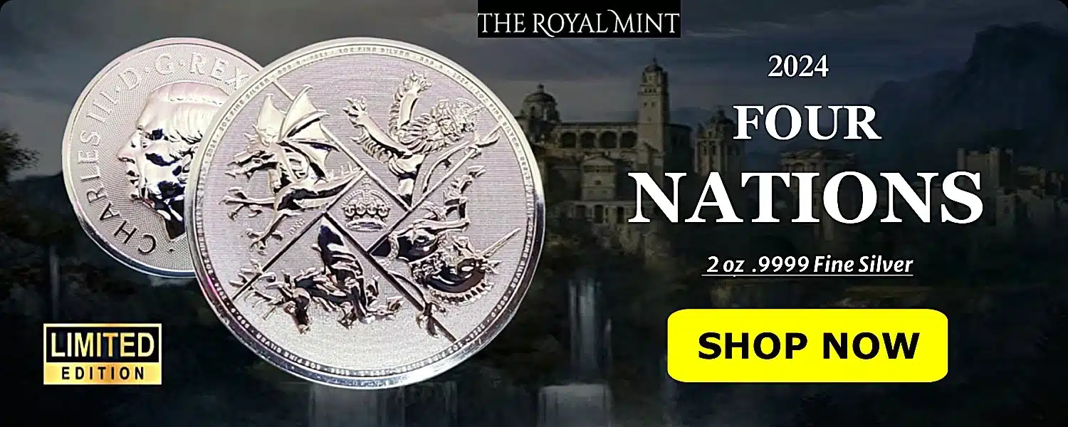 2024 uk 4 nations 2 ounce silver coin bu abs bullion .04 1