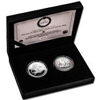 2025 Isle of Man Silver 1oz Angel Proof 2-Coin Set