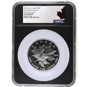 2025 Canada Triple Maple Leaf 5 oz Silver NGC Gem-Proof